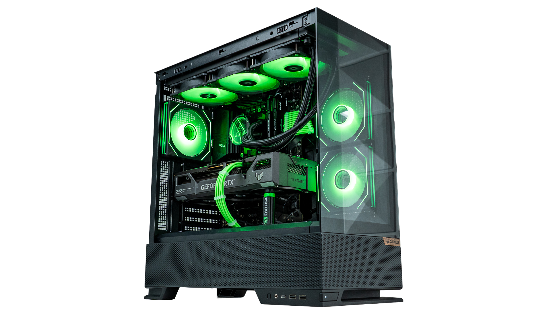 Mid Range Black/Green Gaming PC