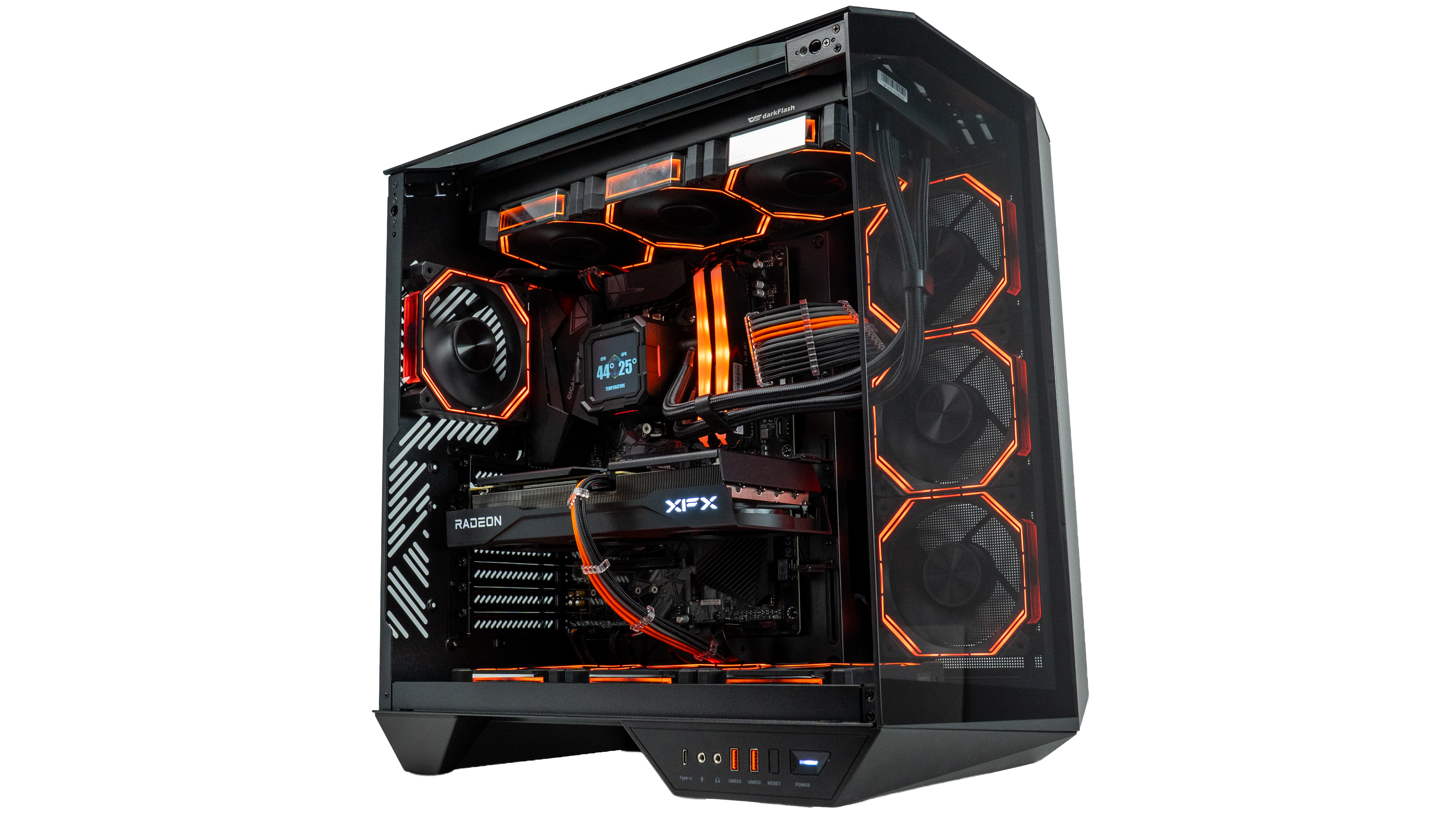 Mid Range Black/Orange Gaming PC