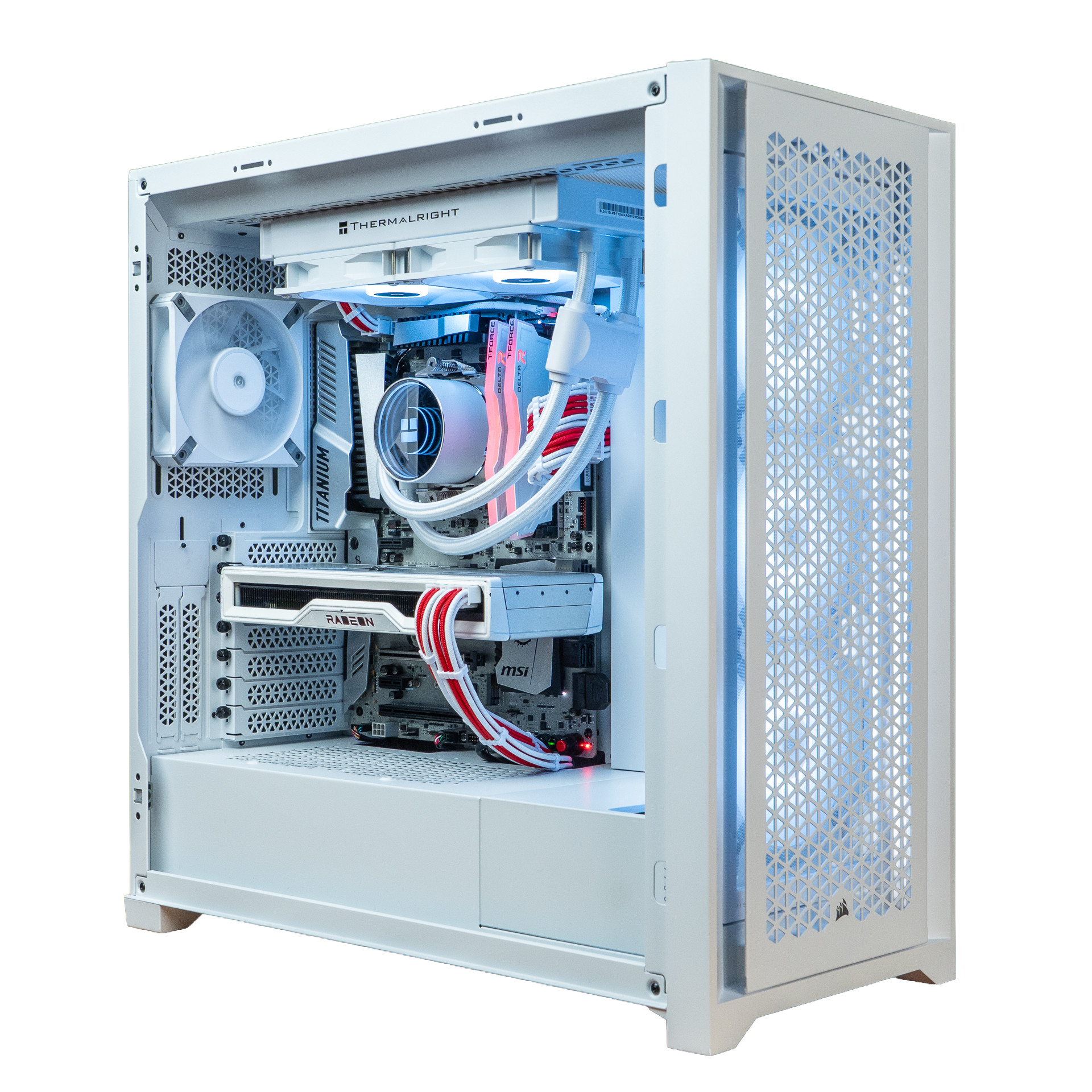 Mid Range White/Red Gaming PC