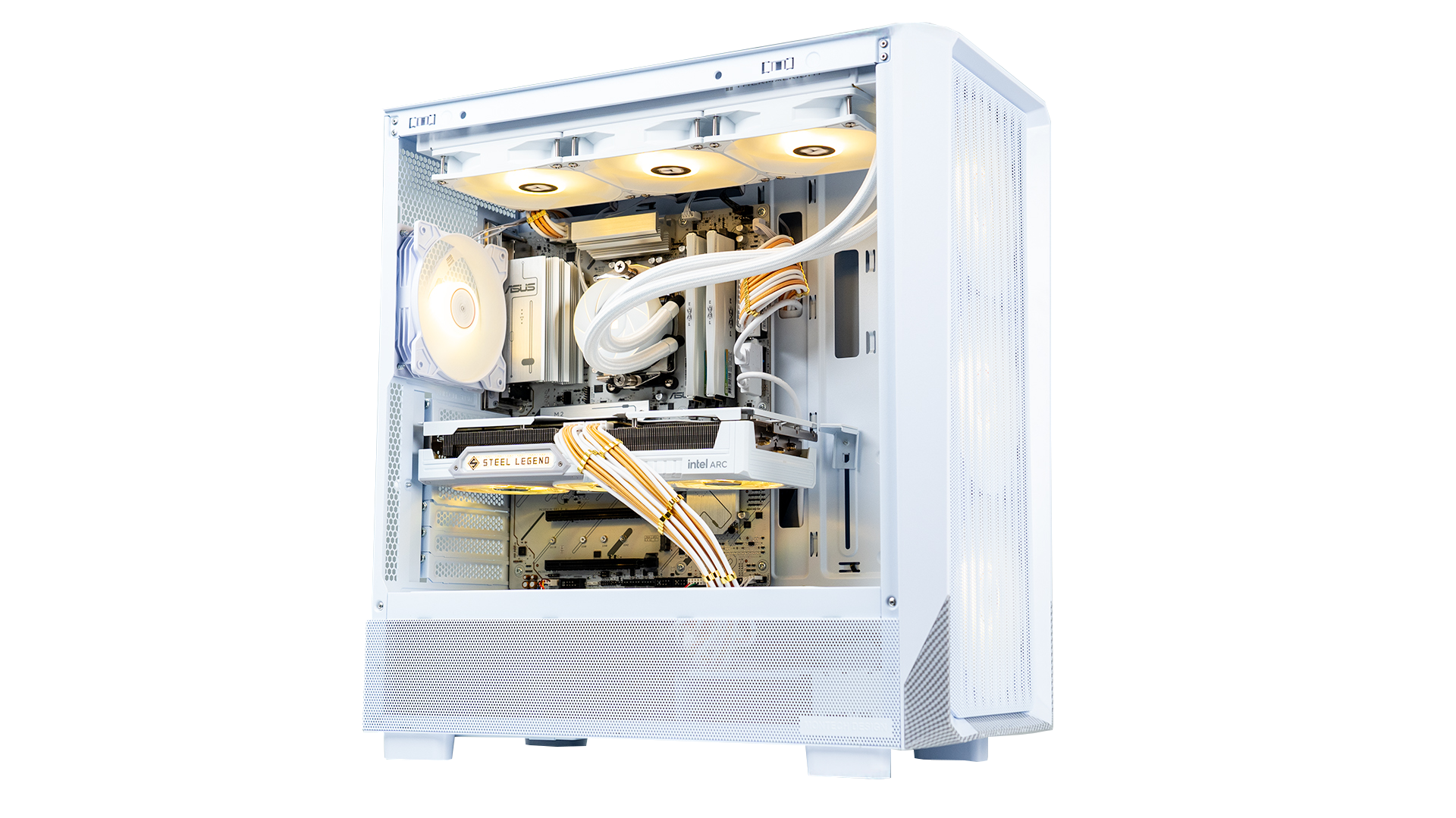Mid Range Level White/Gold Gaming PC