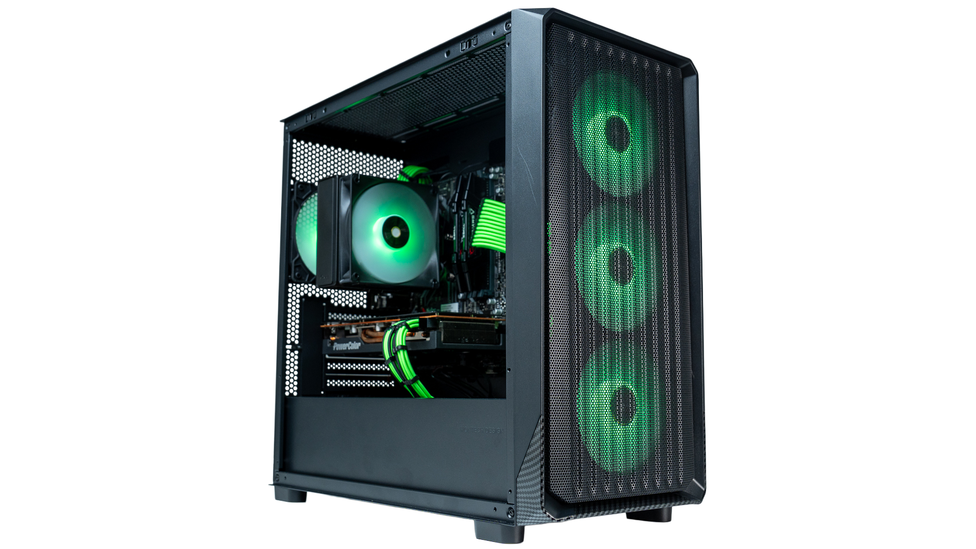 Budget Black/Green Gaming PC